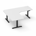 Amega2000 3 motor L-shape electric standing desk frame white black grey satin Melbourne commercial