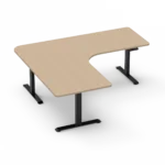 Amega2000 3 motor L-shape electric standing desk frame white black grey satin Melbourne commercial