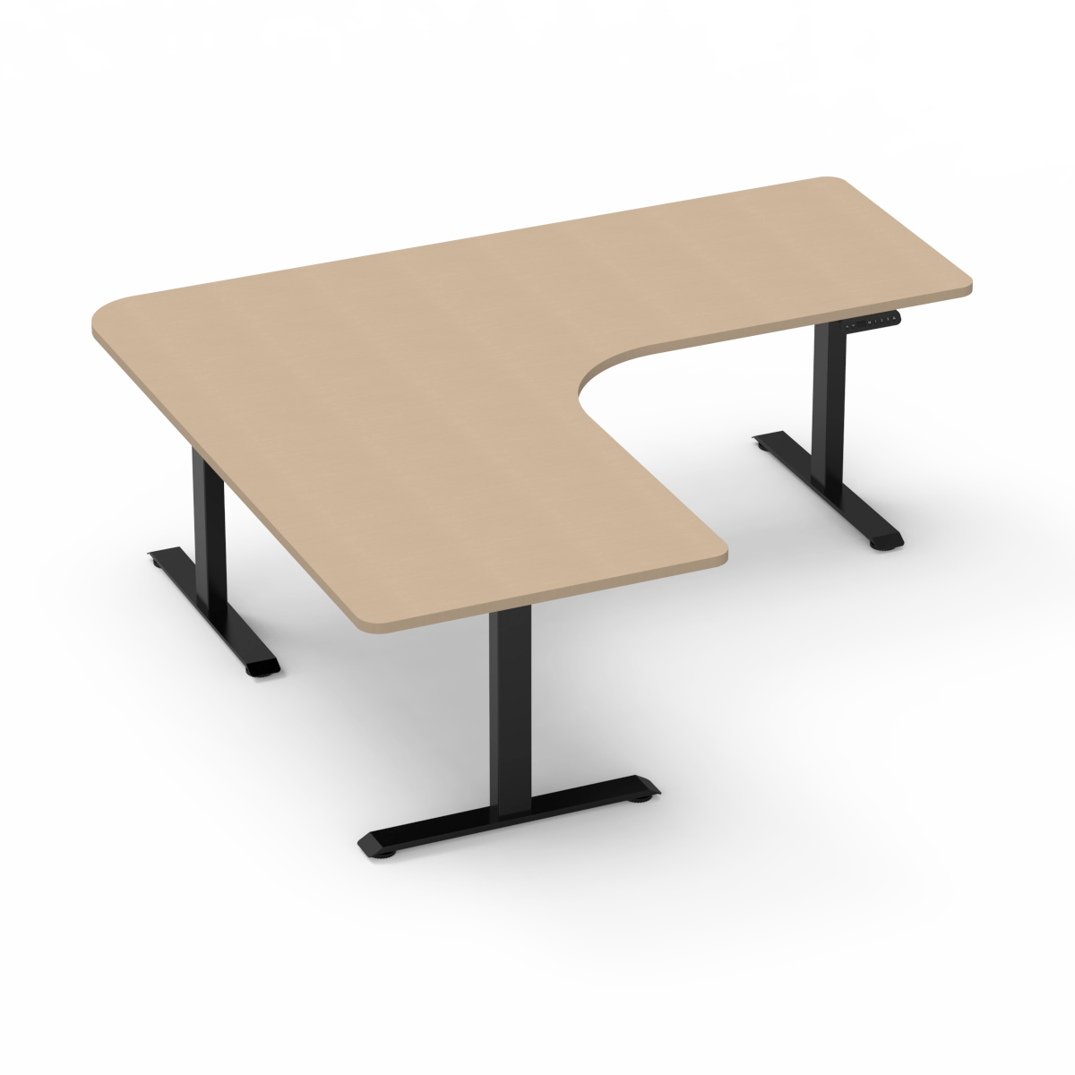 Amega2000 3 motor L-shape electric standing desk frame white black grey satin Melbourne commercial