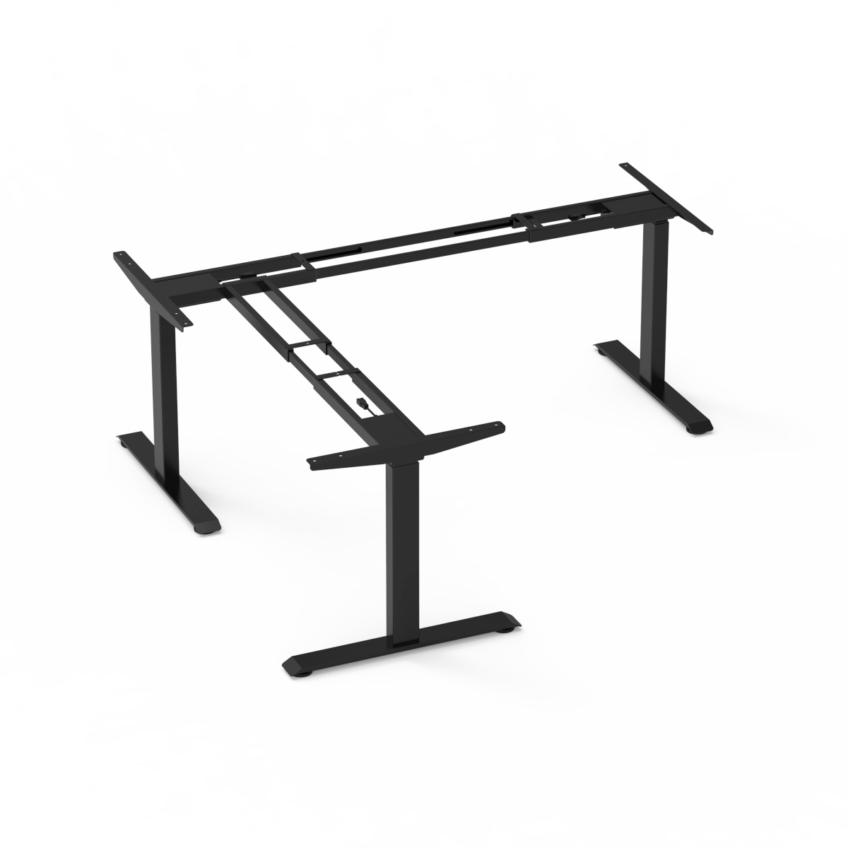 Amega2000 3 motor L-shape electric standing desk frame white black grey satin Melbourne commercial