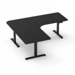 Amega2000 3 motor L-shape electric standing desk frame white black grey satin Melbourne commercial
