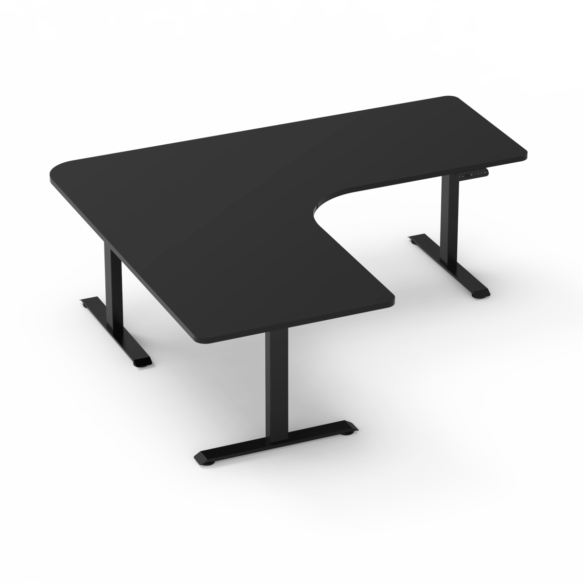 Amega2000 3 motor L-shape electric standing desk frame white black grey satin Melbourne commercial