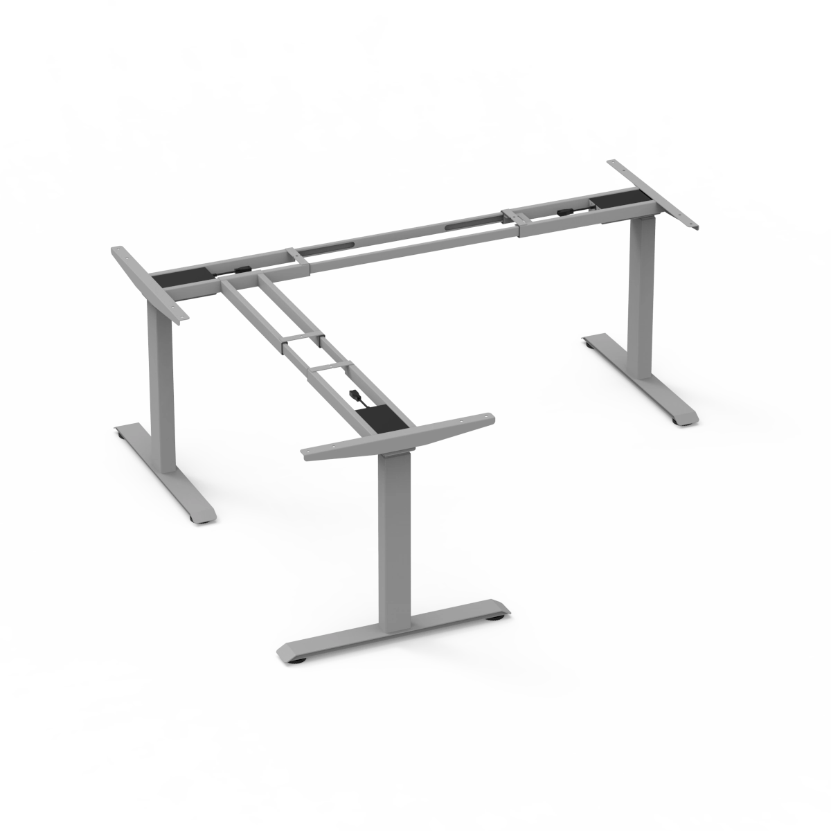 Amega2000 3 motor L-shape electric standing desk frame white black grey satin Melbourne commercial
