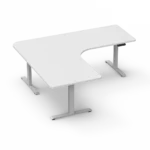 Amega2000 3 motor L-shape electric standing desk frame white black grey satin Melbourne commercial