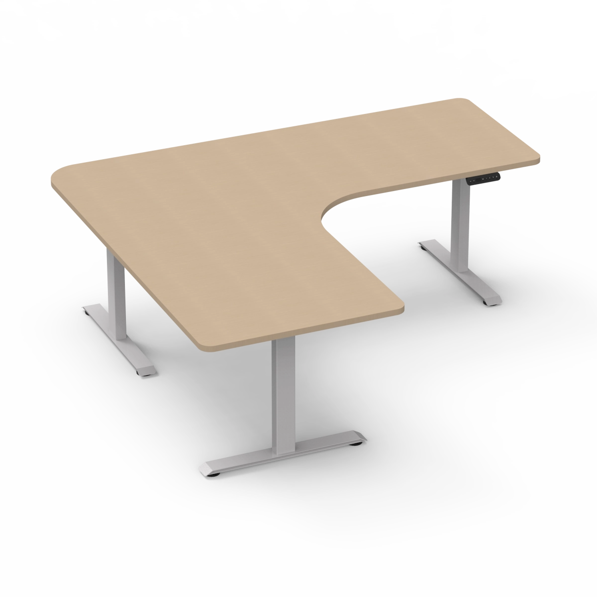 Amega2000 3 motor L-shape electric standing desk frame white black grey satin Melbourne commercial