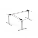 Amega2000 3 motor L-shape electric standing desk frame white black grey satin Melbourne commercial