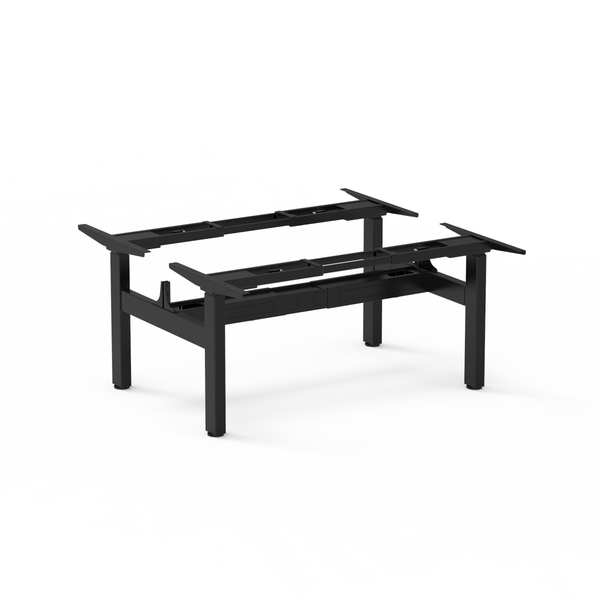 Amega2000 2x dual motor electric standing desk frame white black satin back-to-back office Melbourne
