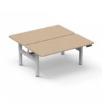 Amega2000 2x dual motor electric standing desk frame white black satin back-to-back office Melbourne