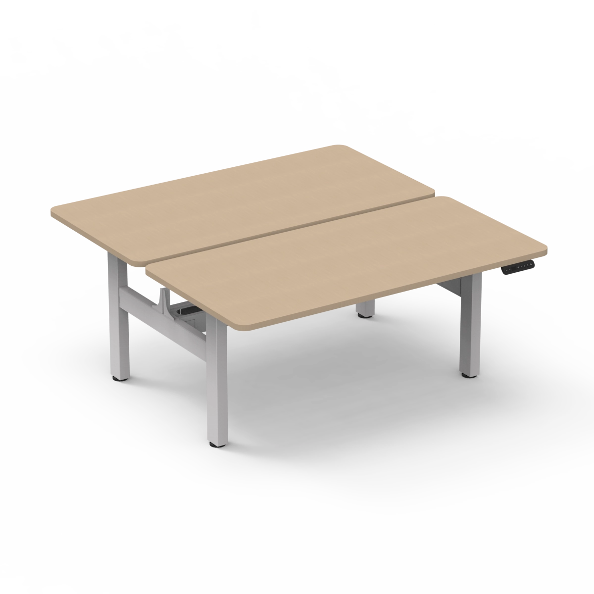 Amega2000 2x dual motor electric standing desk frame white black satin back-to-back office Melbourne
