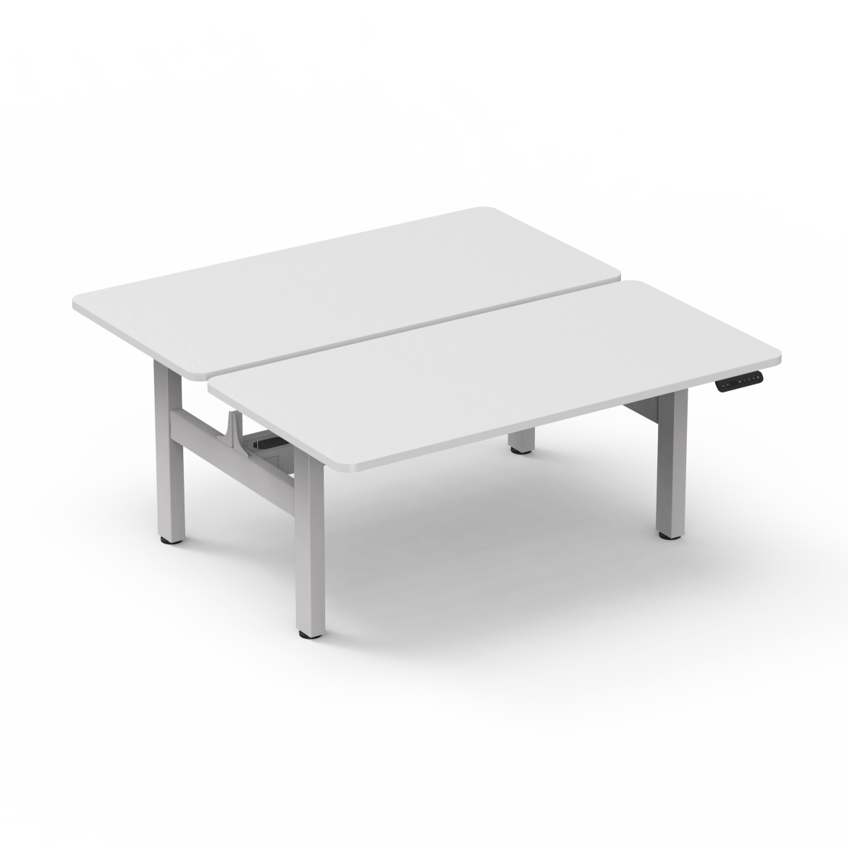 Amega2000 2x dual motor electric standing desk frame white black satin back-to-back office Melbourne