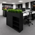 Amega2000 sliding door unit with Planter box lockable steel office storage cupboard