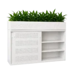 Amega2000 sliding door unit with Planter box lockable steel office storage cupboard