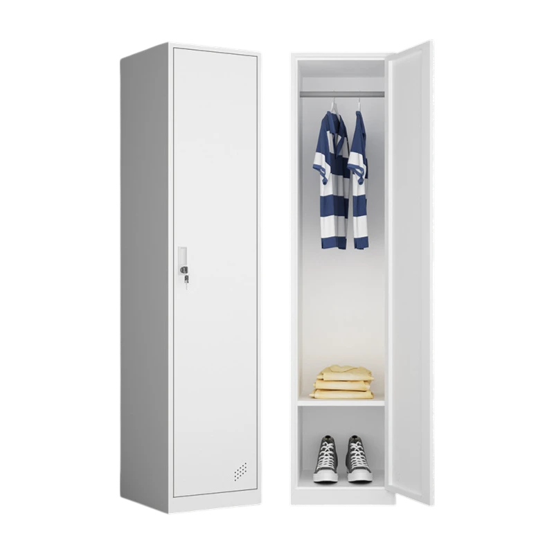 single door locker with mirror steel personal storage