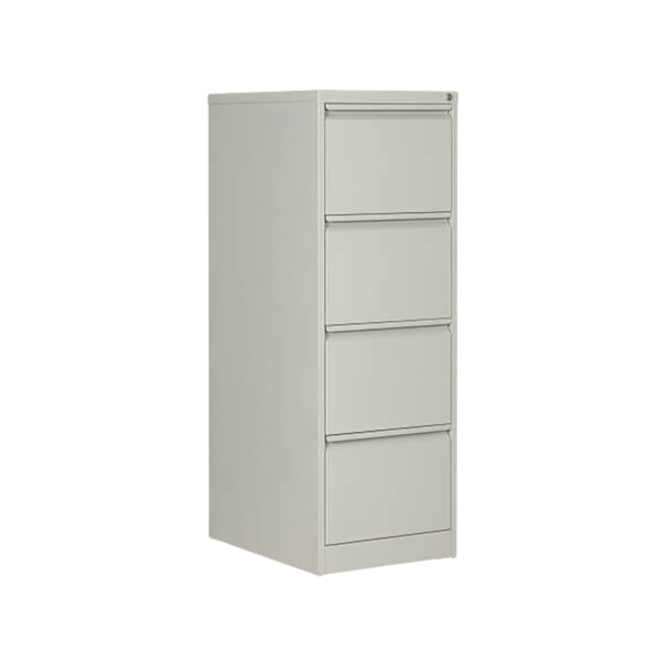 Amega2000 4 drawer lockable anti-tilt filing cabinet 1030x465x1360mm white satin Melbourne