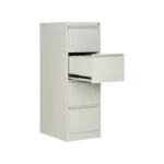 Amega2000 4 drawer lockable anti-tilt filing cabinet 1030x465x1360mm white satin Melbourne
