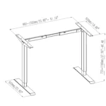 Amega2000 LD10 single motor electric standing desk frame white black grey satin anti-collision Melbourne