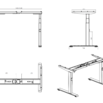 Amega2000 LD12 dual motor electric standing desk frame white black grey satin anti-collision Melbourne