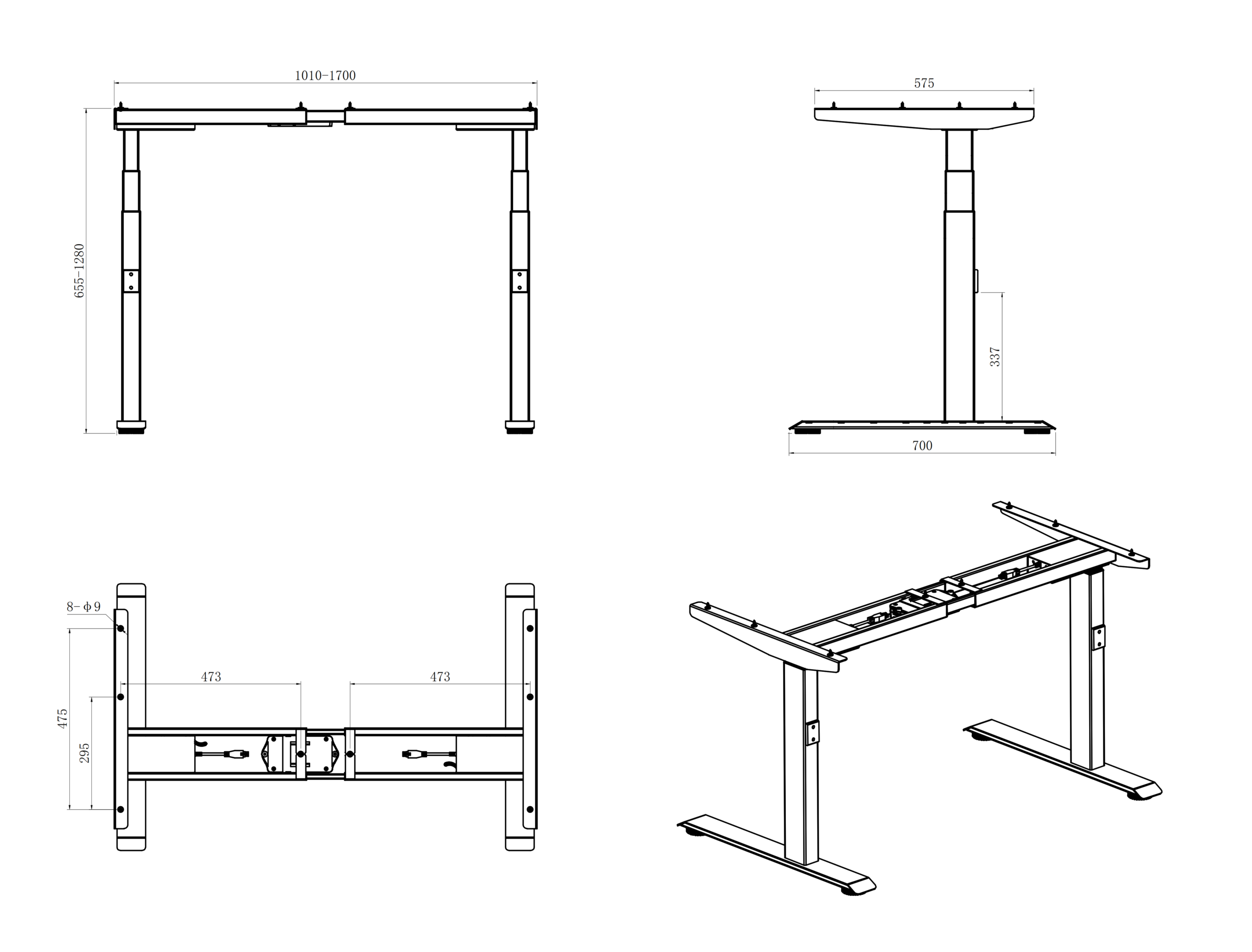 Amega2000 LD12 dual motor electric standing desk frame white black grey satin anti-collision Melbourne