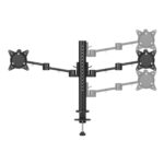 Amega2000 dual monitor arm white black satin ergonomic 17-32 inch screens office Melbourne