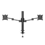 Amega2000 dual monitor arm white black satin ergonomic 17-32 inch screens office Melbourne