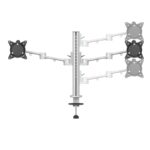 Amega2000 dual monitor arm white black satin ergonomic 17-32 inch screens office Melbourne