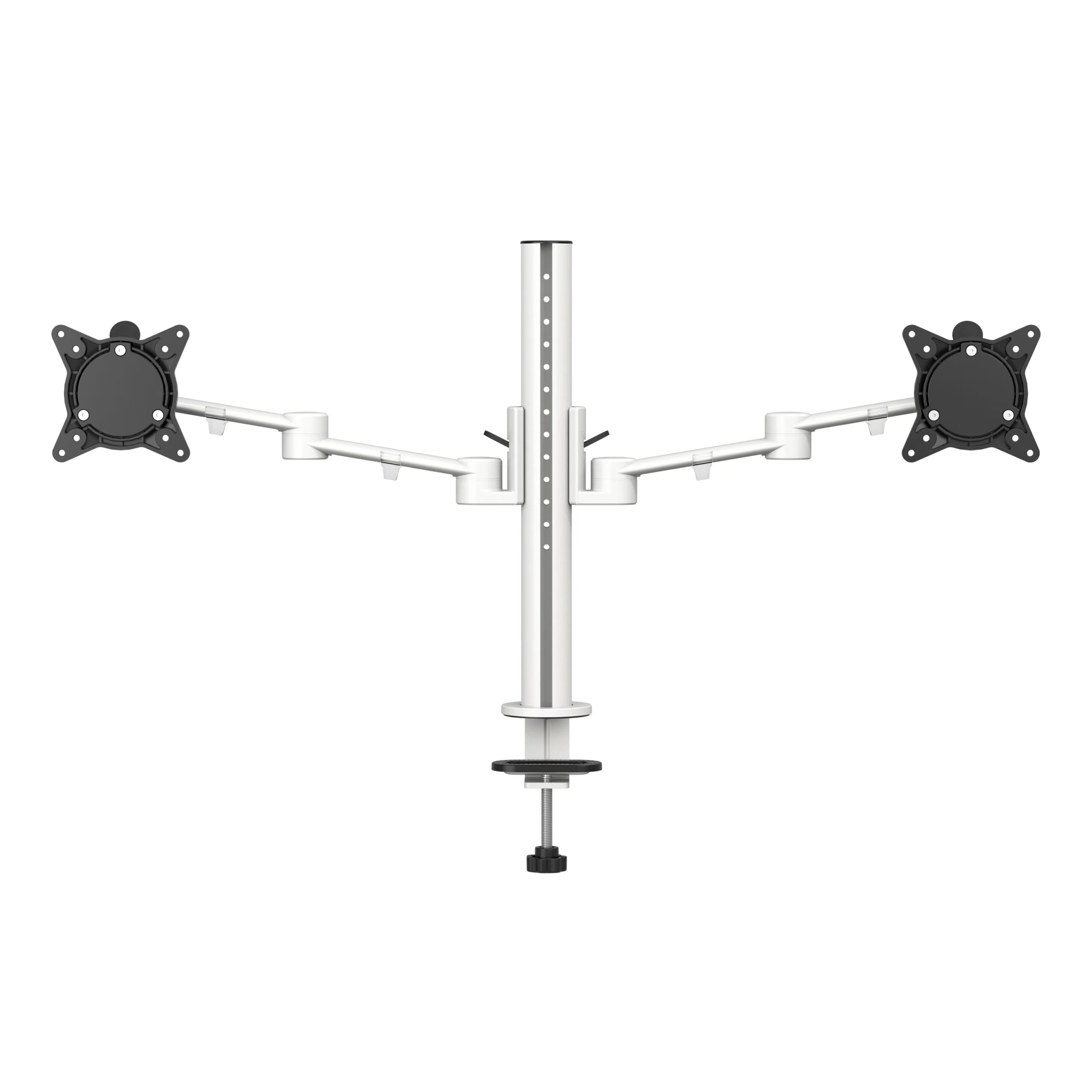 Amega2000 dual monitor arm white black satin ergonomic 17-32 inch screens office Melbourne