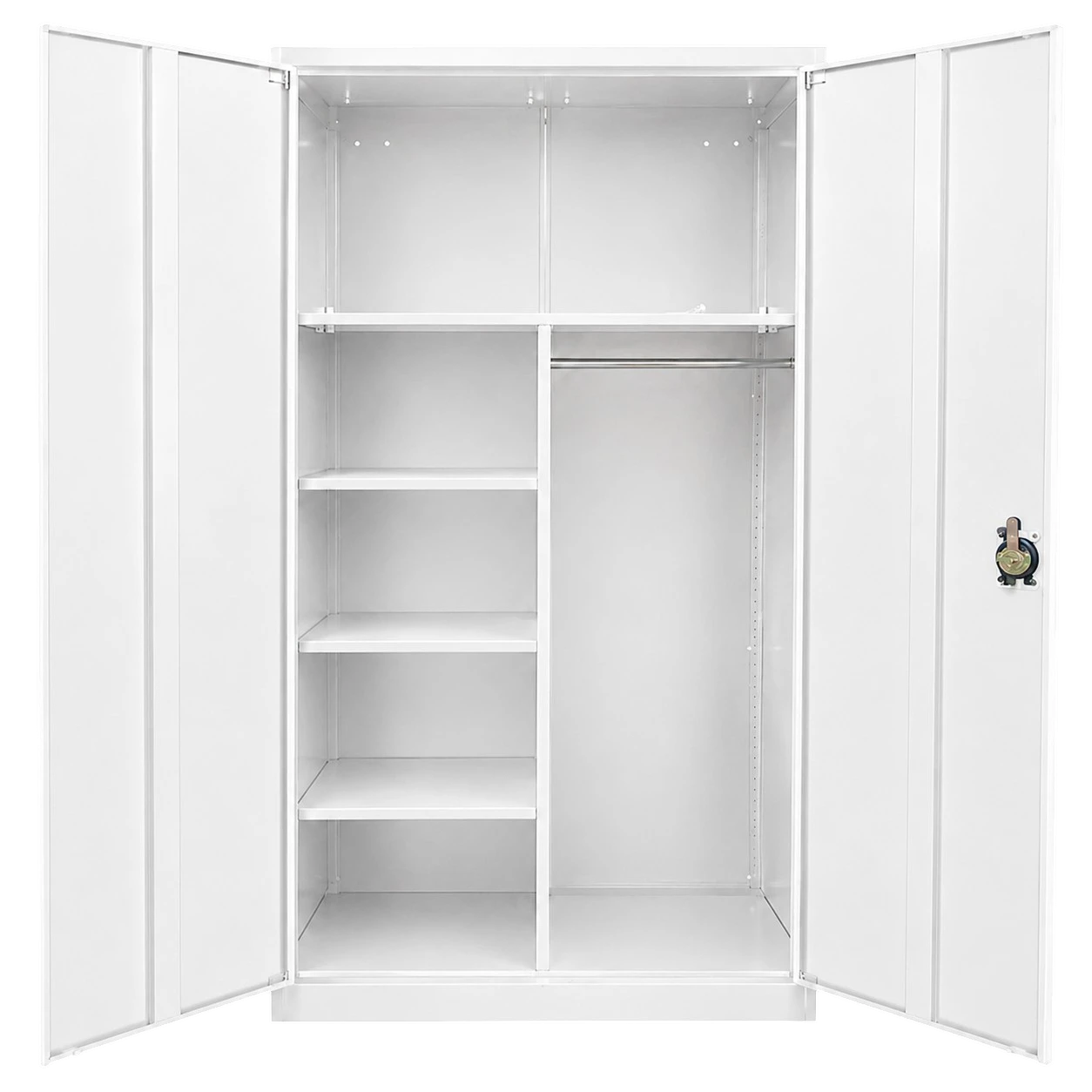2 door steel locker personal storage locker white