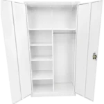 2 door steel locker personal storage locker white