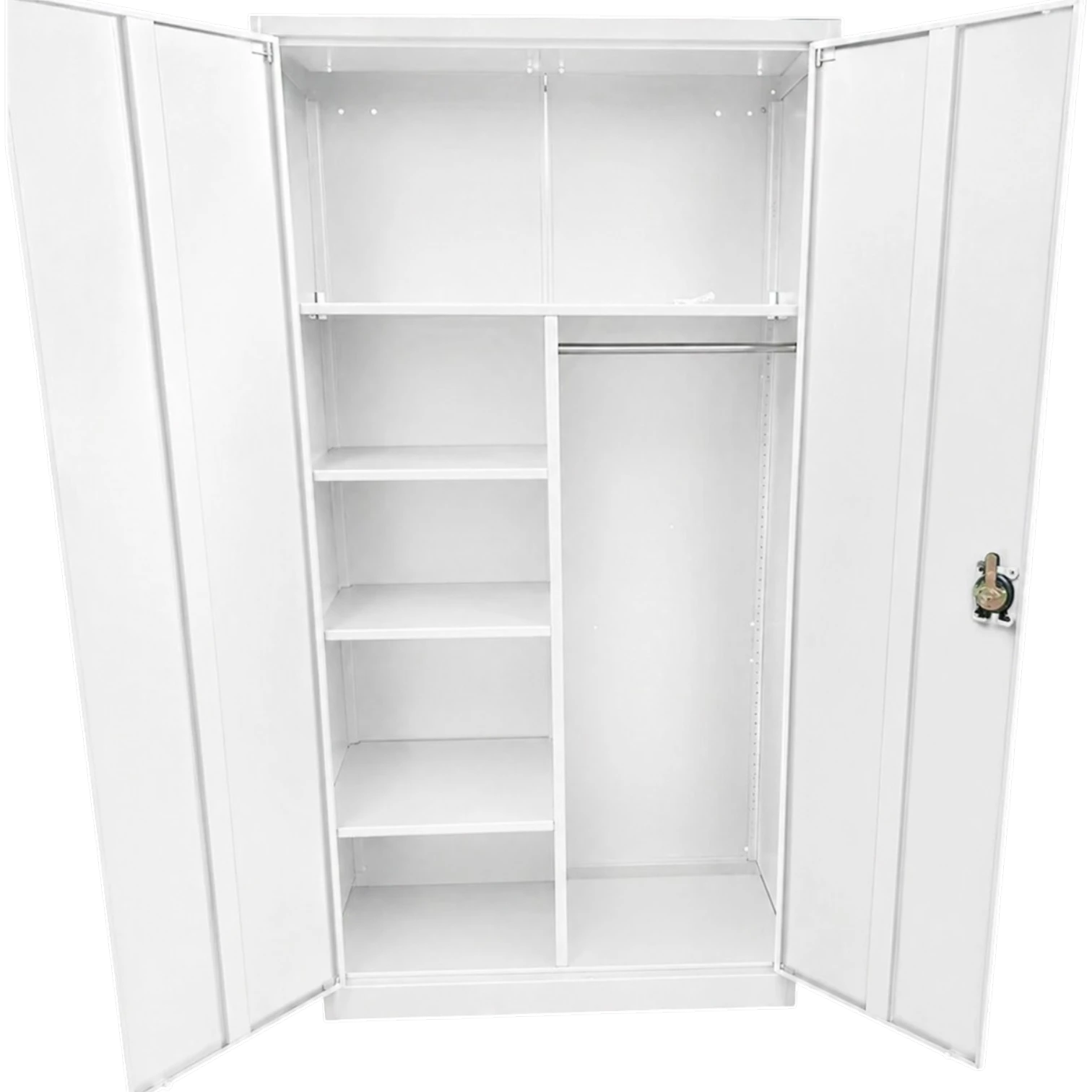 2 door steel locker personal storage locker white
