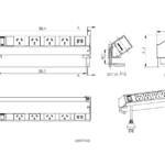 Amega2000 above desk power rail 4 GPO outlets 2 USB white office cable management Melbourne